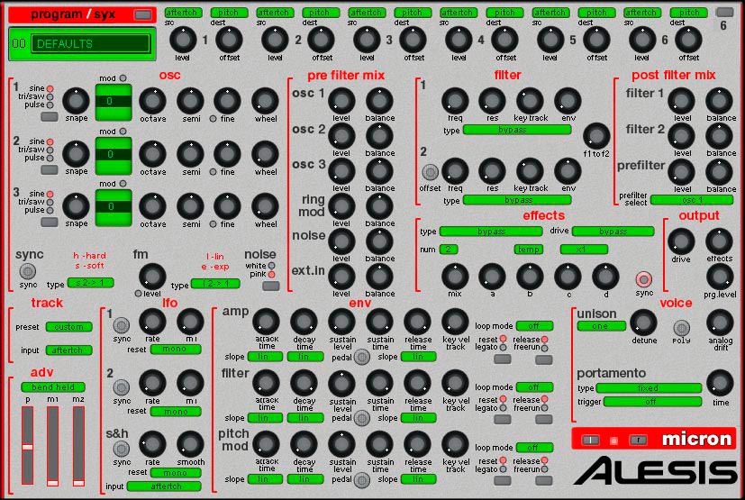 midiCTRL VST Controller for Alesis Micron